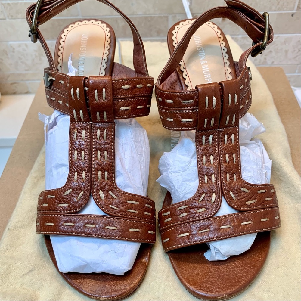 Johnston and Murphy wedges heels sandals shoes